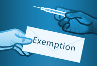 Vaccine exemption illustration.